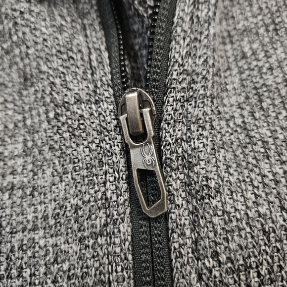 Spyder Full Zip Constant Knit Heathered Raglan Sleeve Jacket Size XL - Picture 7 of 14